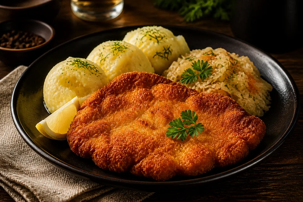 Kotlet schabowy z ziemniakami